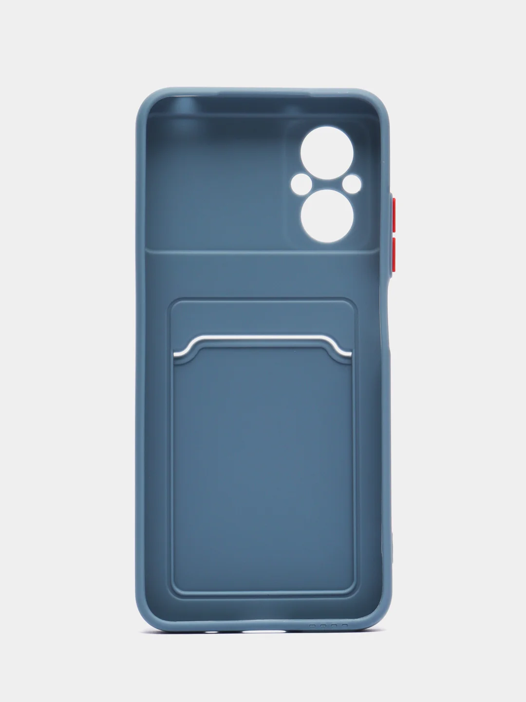 Синий меланж силиконовый чехол Xiaomi Poco M5 4G 2022, Poco M4 5G (Поко М4 5Г, М5 4Г 2022), с карманом для карт, прозрачный