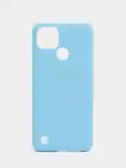 Голубой чехол силиконовый для Realme C21, накладка, бампер голубой, LuxCase