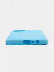 Голубой чехол силиконовый для Realme C21, накладка, бампер голубой, LuxCase