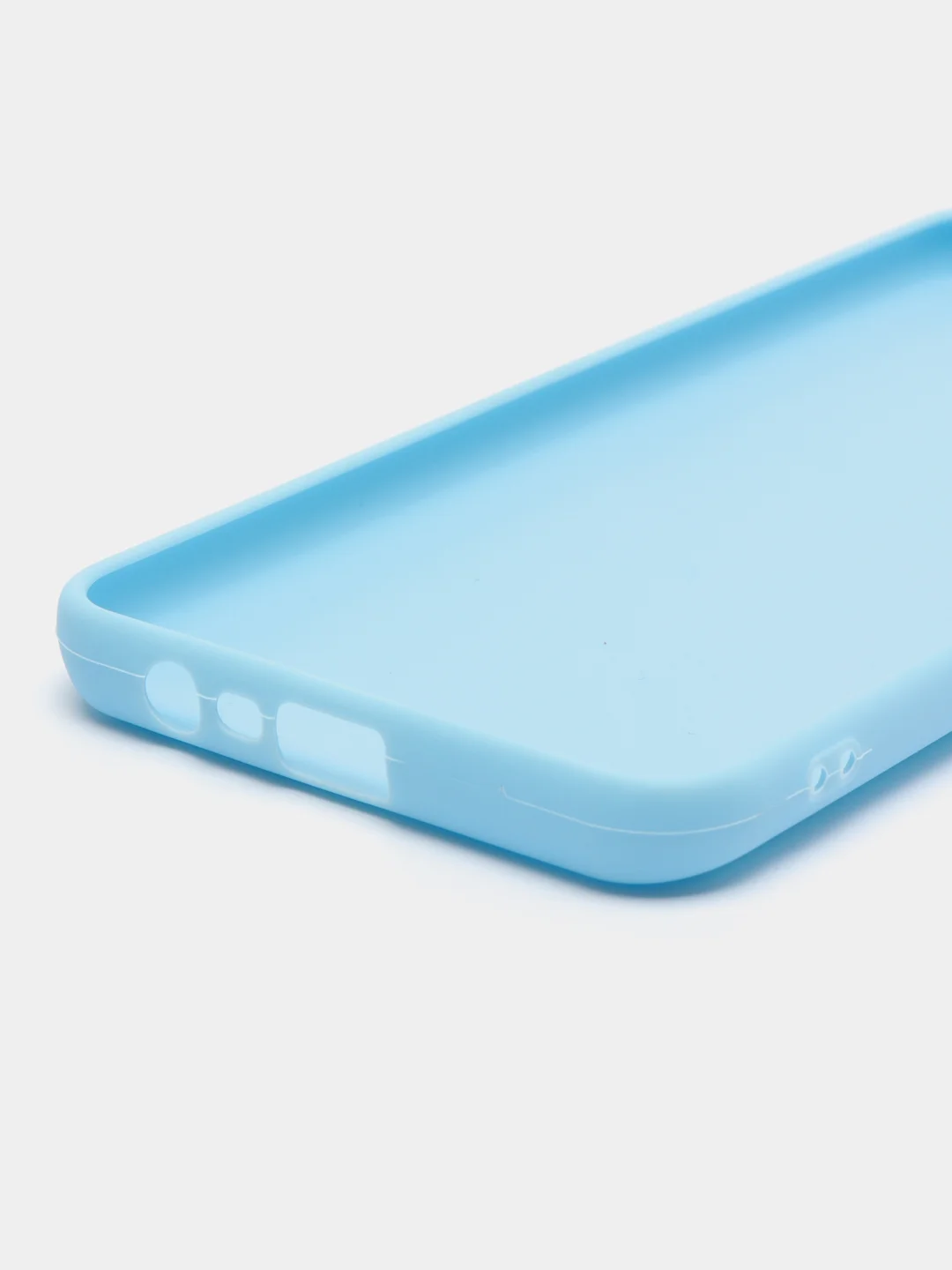 Голубой чехол силиконовый для Realme C21, накладка, бампер голубой, LuxCase