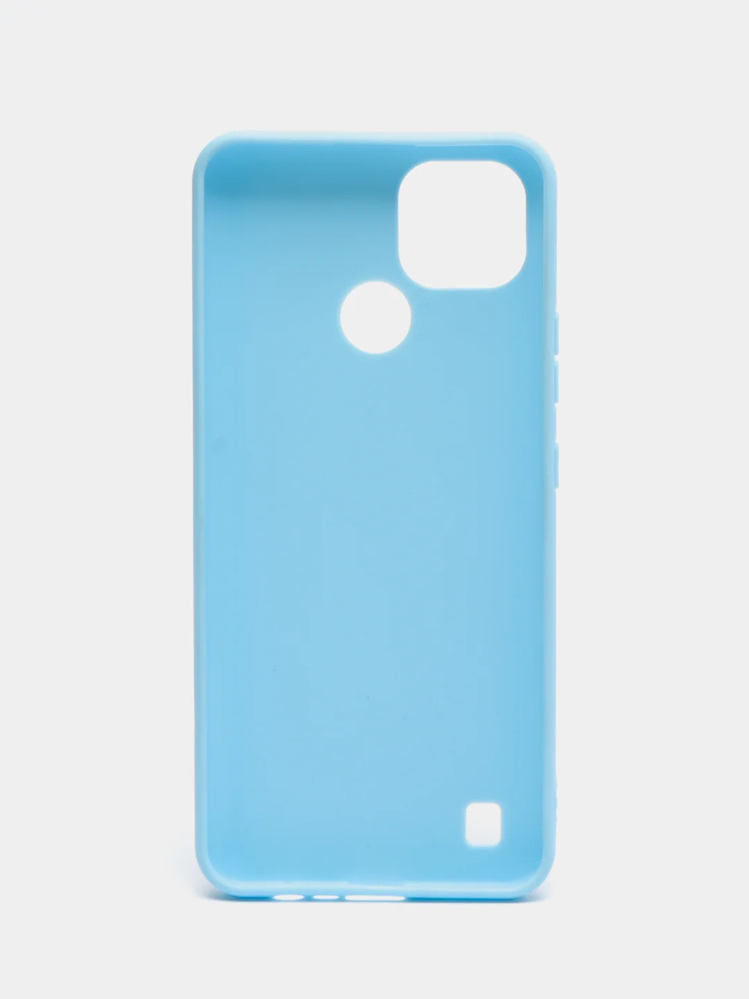 Голубой чехол силиконовый для Realme C21, накладка, бампер голубой, LuxCase