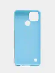 Голубой чехол силиконовый для Realme C21, накладка, бампер голубой, LuxCase