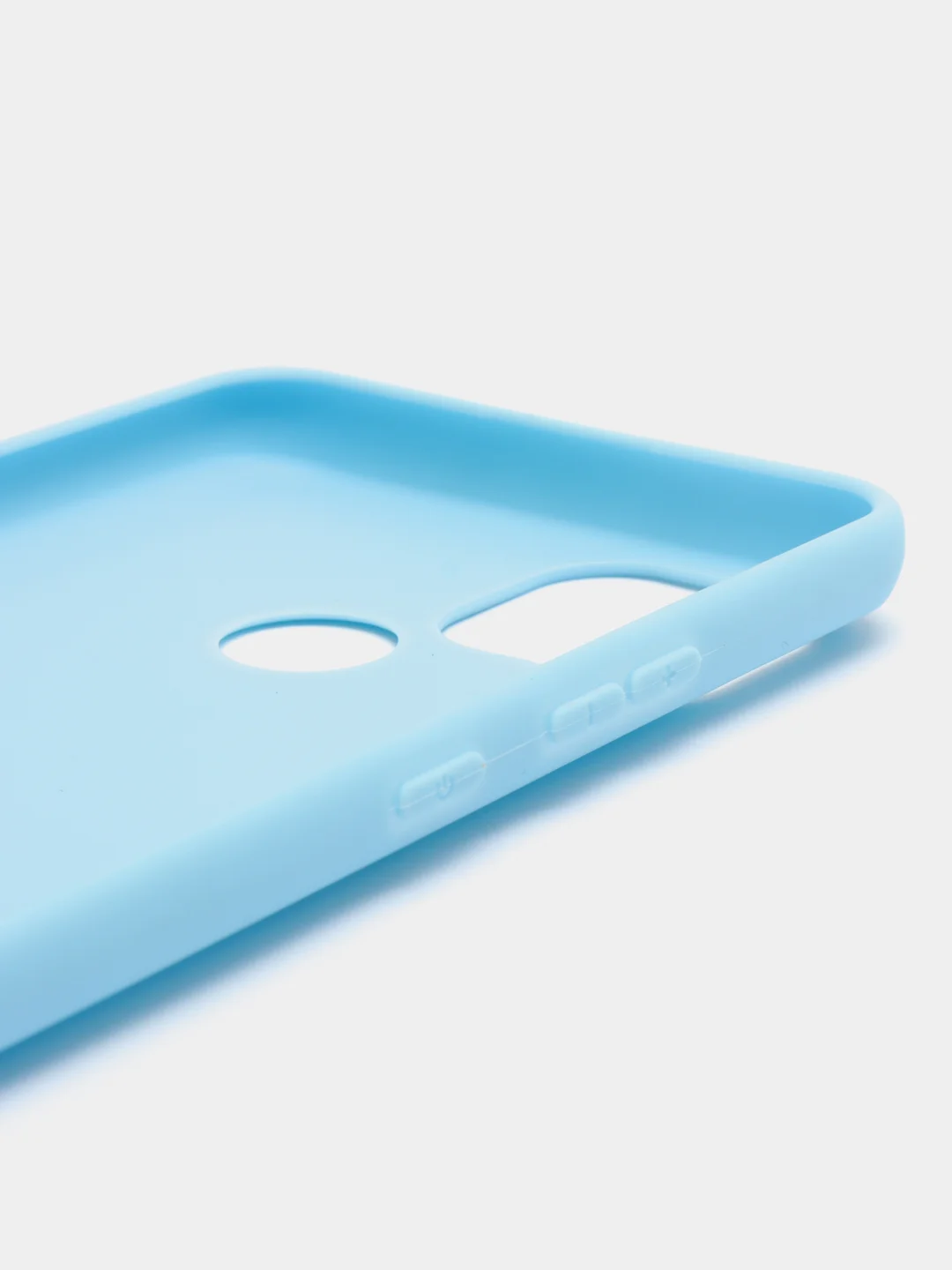 Голубой чехол силиконовый для Realme C21, накладка, бампер голубой, LuxCase