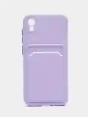 Сиреневый чехол Honor 8S 8S Prime Huawei Y5 2019 Хонор 8С Хуавей у5, с карманом для карт, прозрачный