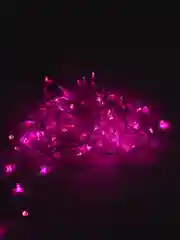 Розовый светодиодная новогодняя гирлянда нить, 10м 100 LED лампочек и 8 режимов