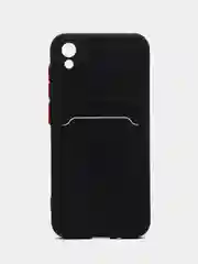 Черный чехол Honor 8S 8S Prime Huawei Y5 2019 Хонор 8С Хуавей у5, с карманом для карт, прозрачный