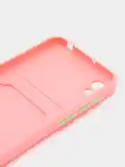 Розовый чехол Honor 8S 8S Prime Huawei Y5 2019 Хонор 8С Хуавей у5, с карманом для карт, прозрачный