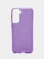 Силиконовый усиленный с блестками чехол Samsung S21