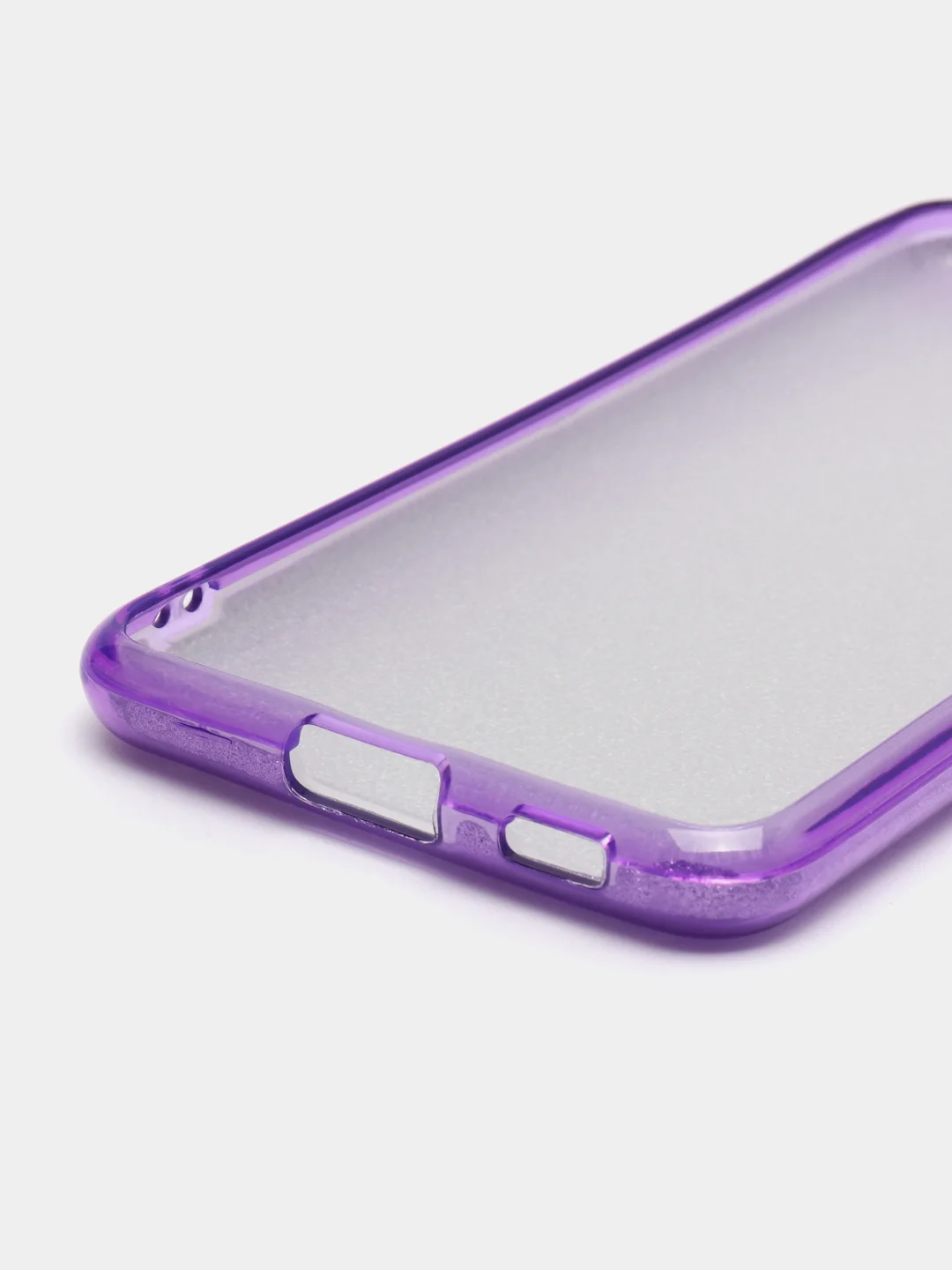 Силиконовый усиленный с блестками чехол Samsung S21