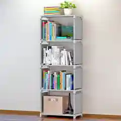 Многоярусный стеллаж 4 полки. Цвет: серый