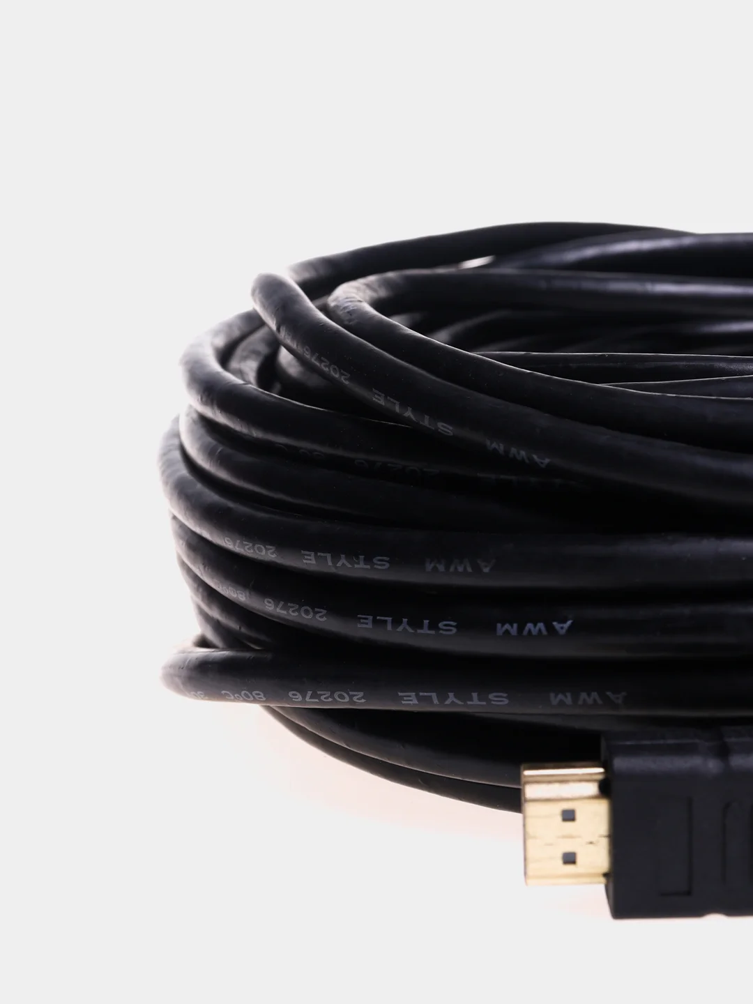 Черный кабель HDMI для подключения телевизора, приставки, ноутбука, компьютера, монитора