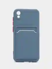 Синий меланж чехол Honor 8S 8S Prime Huawei Y5 2019 Хонор 8С Хуавей у5, с карманом для карт, прозрачный