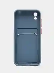 Синий меланж чехол Honor 8S 8S Prime Huawei Y5 2019 Хонор 8С Хуавей у5, с карманом для карт, прозрачный