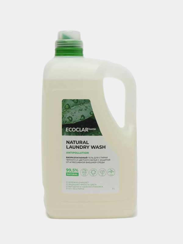 ECOCLARhome, гель для стирки черного и цветного белья, сохранение цвета, 5 л