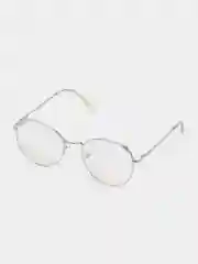 Серебряный очки для зрения, корригирующие с диоптриями, минусовые, имиджевые