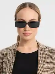Черный женские прямоугольные солнцезащитные очки