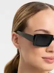 Черный женские прямоугольные солнцезащитные очки