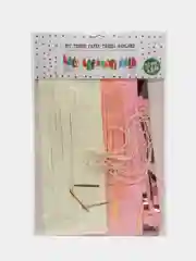 Кораллово-розовый гирлянда-растяжка "Кисточки Тассел"