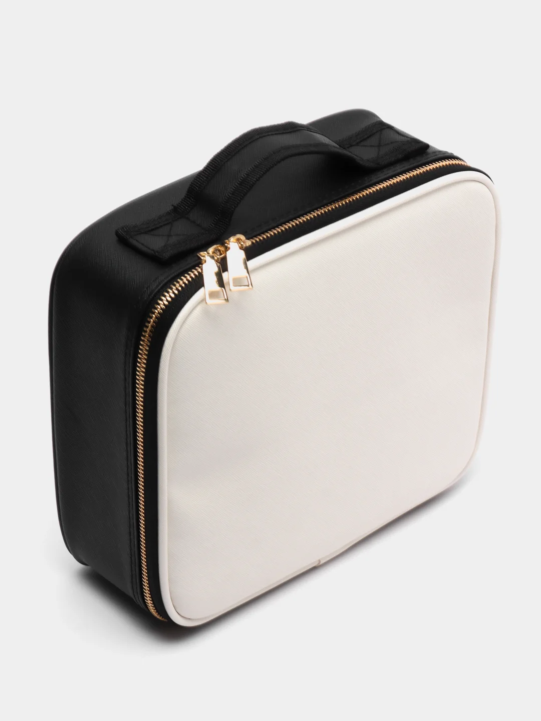 Разноцветный профессиональный кейс визажиста Calmi White&Black (размер 25*10*23 см)