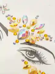 Желтый самоклеящиеся стразы для лица, разные цвета