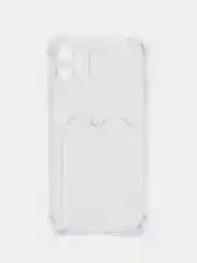 Прозрачный чехол iPhone 11 Pro 14 Max 13 12 Xr Xs 6 7 8 Plus Se 2020 с карманом для карт, прозрачный