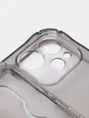 Тёмно-серый чехол iPhone 11 Pro 14 Max 13 12 Xr Xs 6 7 8 Plus Se 2020 с карманом для карт, прозрачный