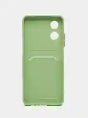 Зеленый чехол для OPPO A17 / A17K (Оппо А17 / 17К), силиконовый, прозрачный