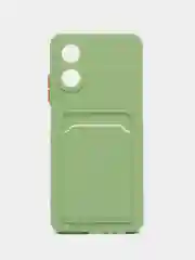 Зеленый чехол для OPPO A17 / A17K (Оппо А17 / 17К), силиконовый, прозрачный