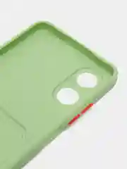 Зеленый чехол для OPPO A17 / A17K (Оппо А17 / 17К), силиконовый, прозрачный