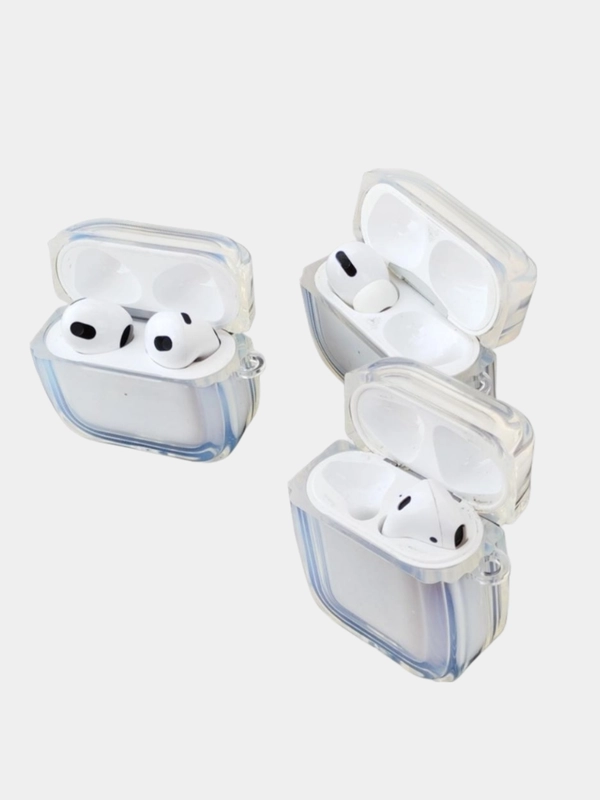 Чехол для наушников AirPods 1 / Pro 2 / 3, силиконовый, прозрачный