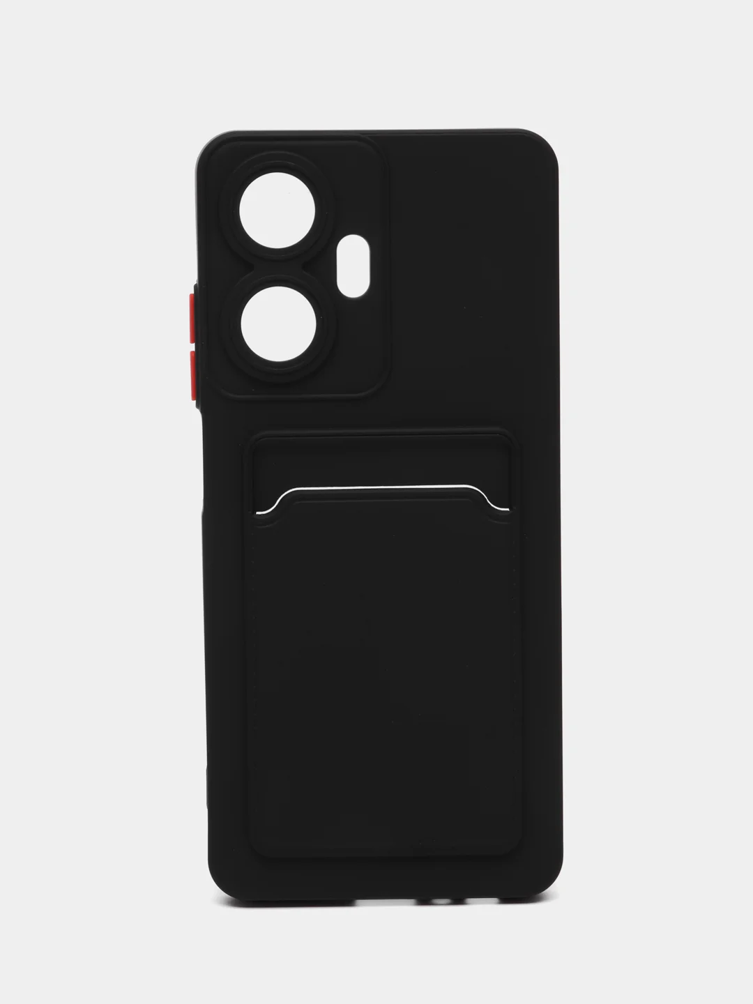 Черный силиконовый чехол для Realme C55 4G, Реалми С55 4 Джи, c отсеком для карт