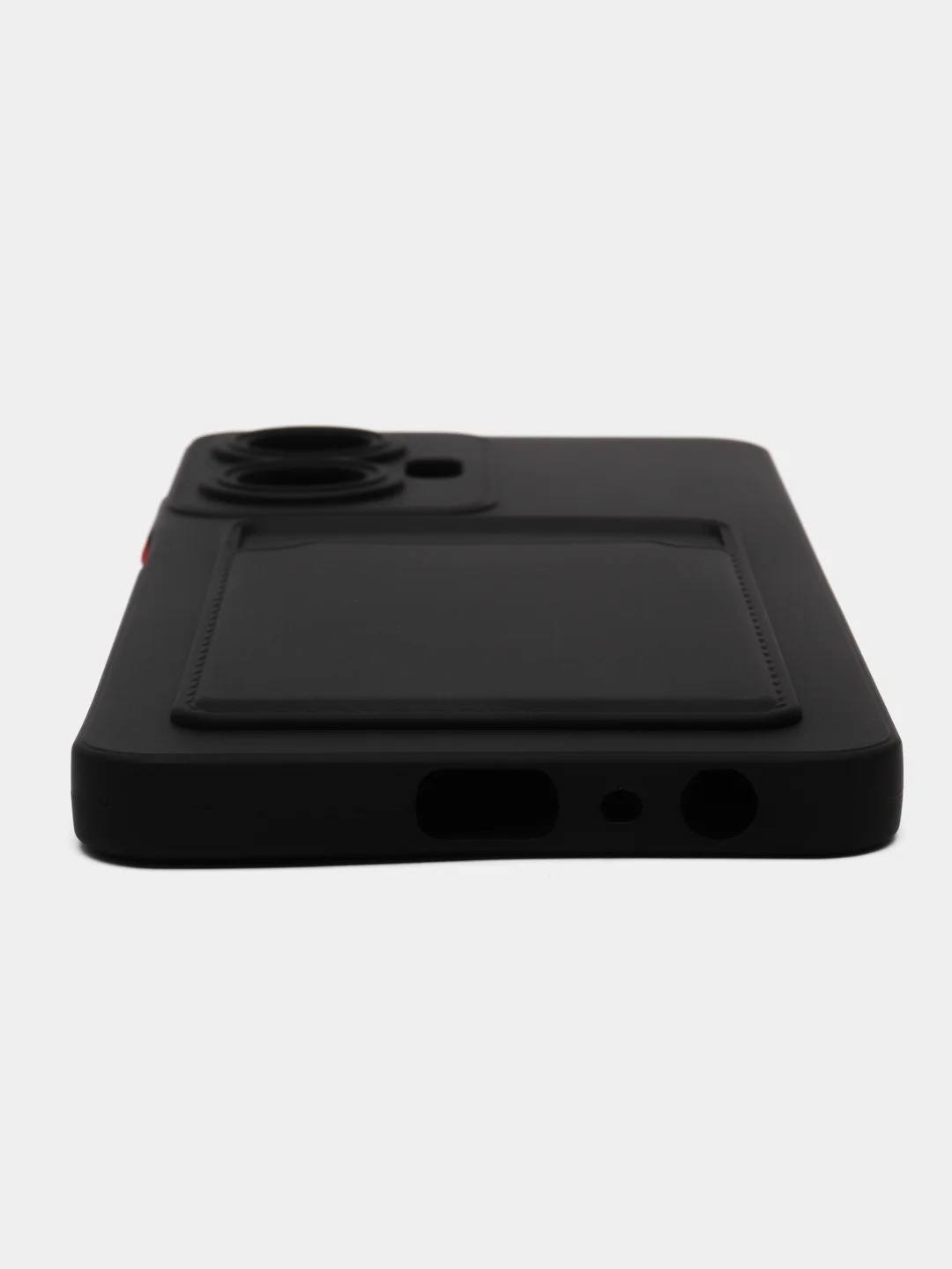 Черный силиконовый чехол для Realme C55 4G, Реалми С55 4 Джи, c отсеком для карт