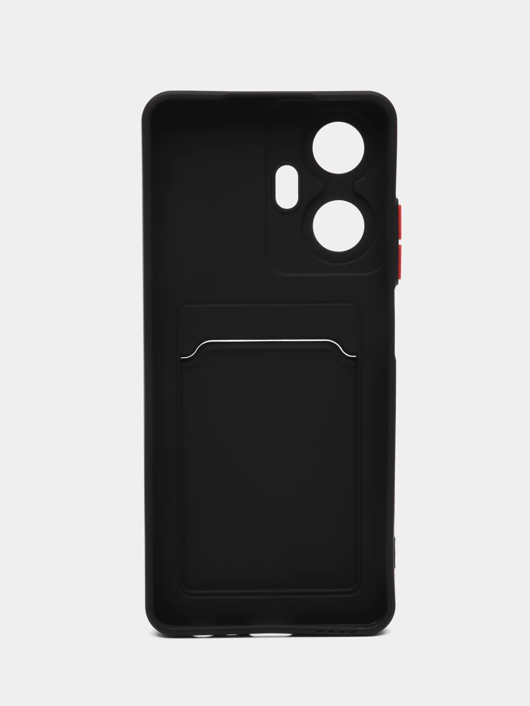 Черный силиконовый чехол для Realme C55 4G, Реалми С55 4 Джи, c отсеком для карт