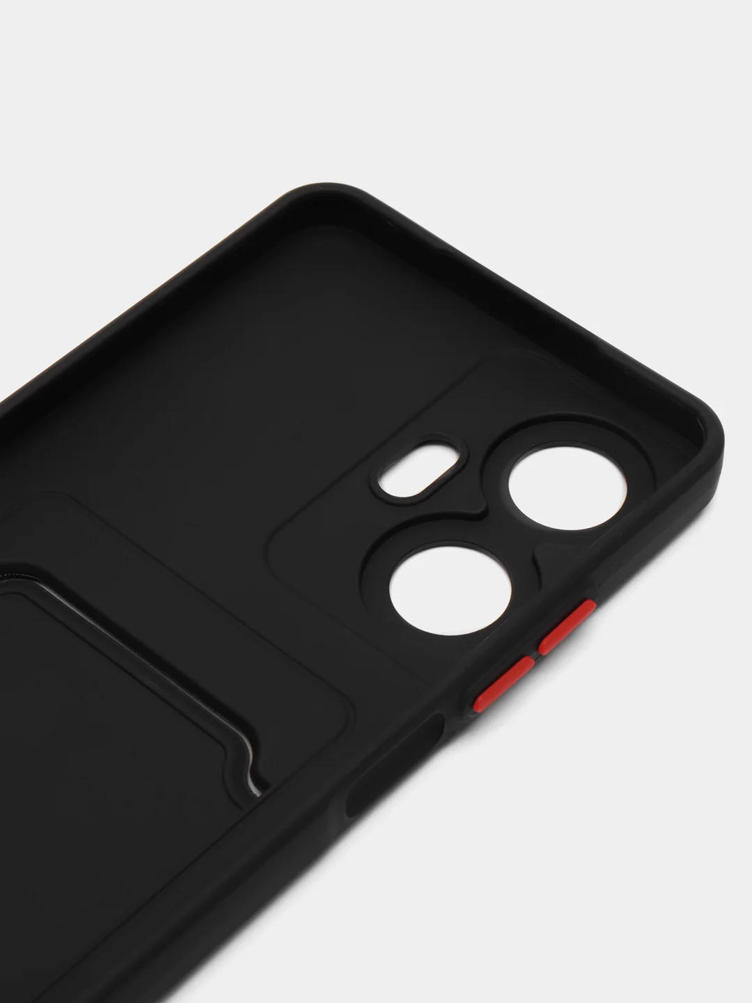 Черный силиконовый чехол для Realme C55 4G, Реалми С55 4 Джи, c отсеком для карт
