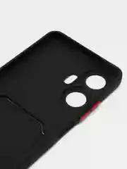 Черный силиконовый чехол для Realme C55 4G, Реалми С55 4 Джи, c отсеком для карт