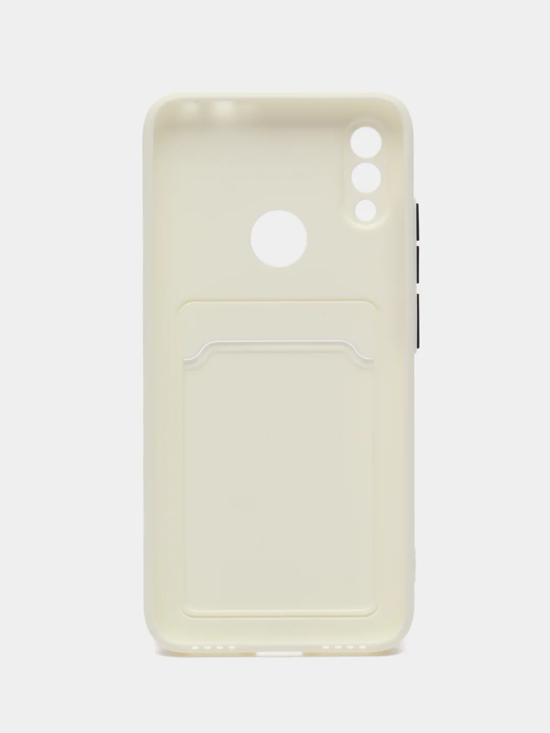 Белый силиконовый чехол для Xiaomi Redmi Note 7 (Сяоми Нот 7), с карманом для карт