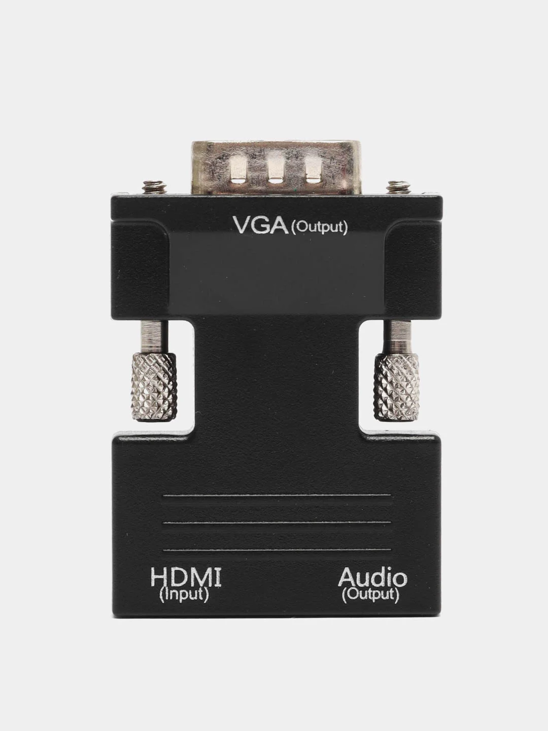 Черный портативный адаптер переходник конвертер HDMI - VGA с аудио выходом 3,5 мм