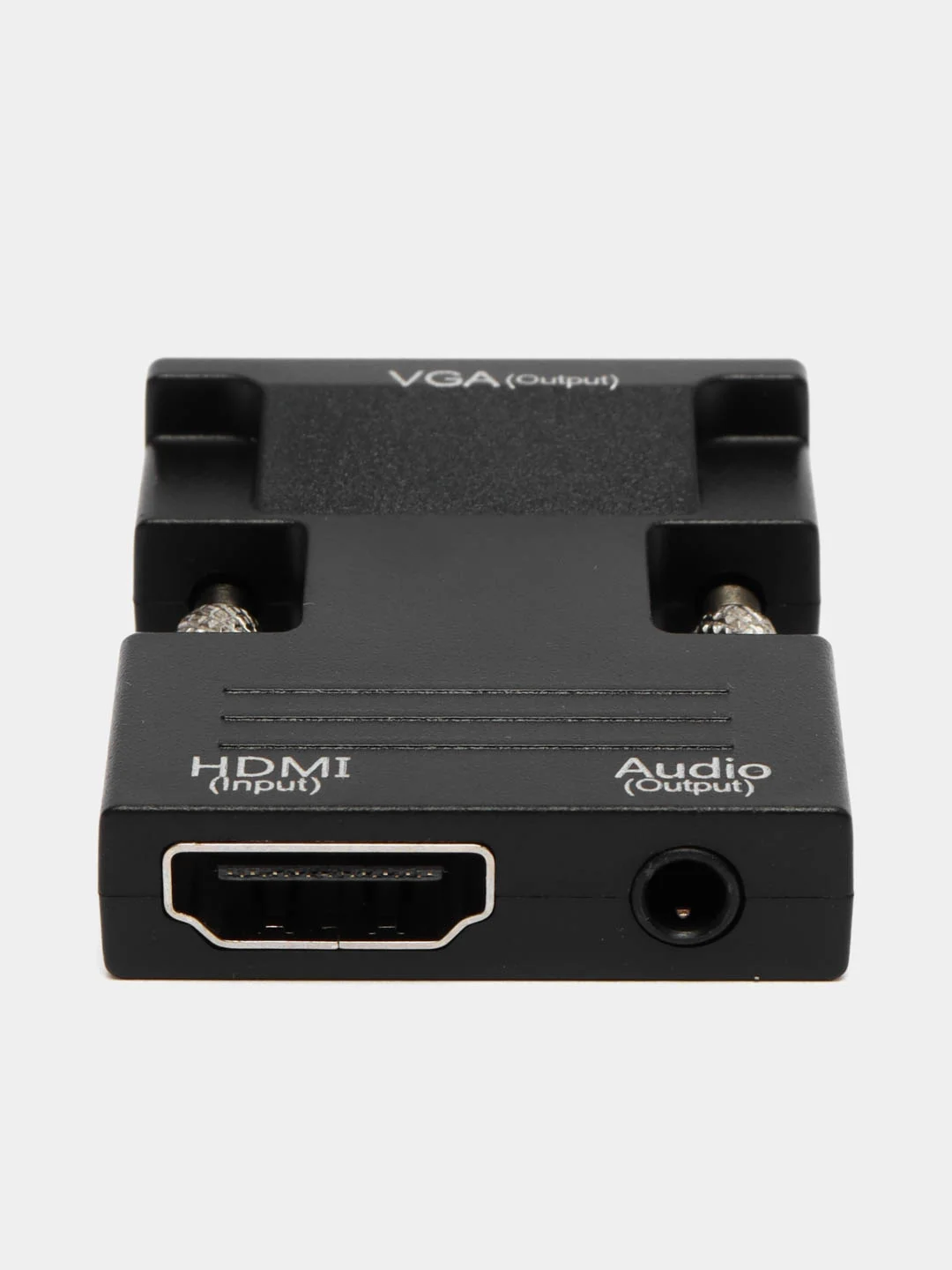 Черный портативный адаптер переходник конвертер HDMI - VGA с аудио выходом 3,5 мм