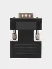 Черный портативный адаптер переходник конвертер HDMI - VGA с аудио выходом 3,5 мм