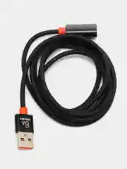 Черный кабель удлинитель usb type-a 6А AM/AF