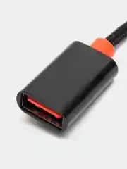 Черный кабель удлинитель usb type-a 6А AM/AF