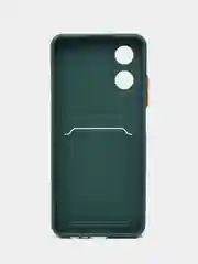 Тёмно-зелёный чехол для Oppo A17 / A17K, Оппо А17 / 17К, силиконовый