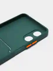 Тёмно-зелёный чехол для Oppo A17 / A17K, Оппо А17 / 17К, силиконовый