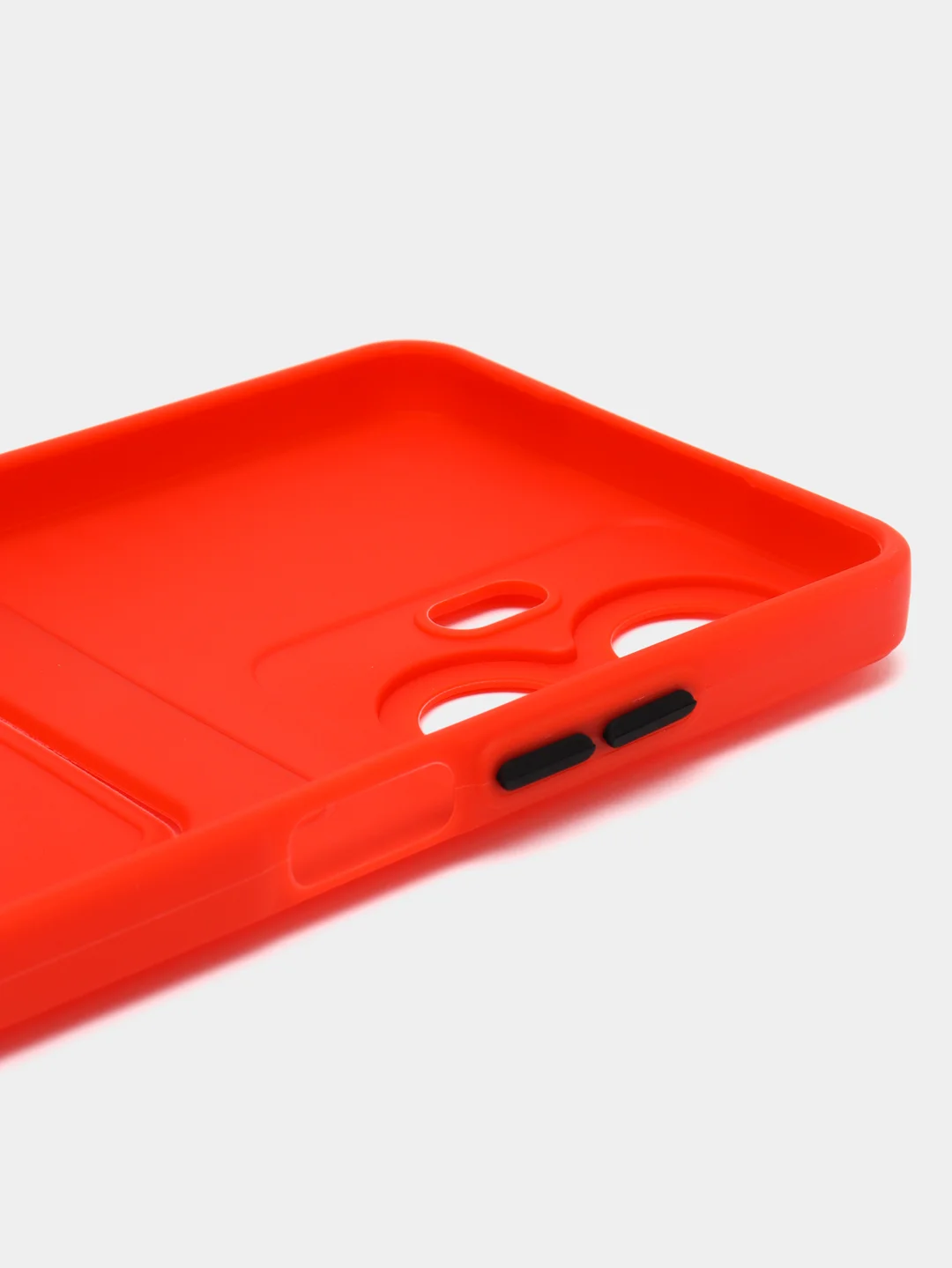 Красный силиконовый чехол для Realme C55 4G, Реалми С55 4 Джи, c отсеком для карт