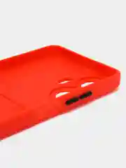 Красный силиконовый чехол для Realme C55 4G, Реалми С55 4 Джи, c отсеком для карт