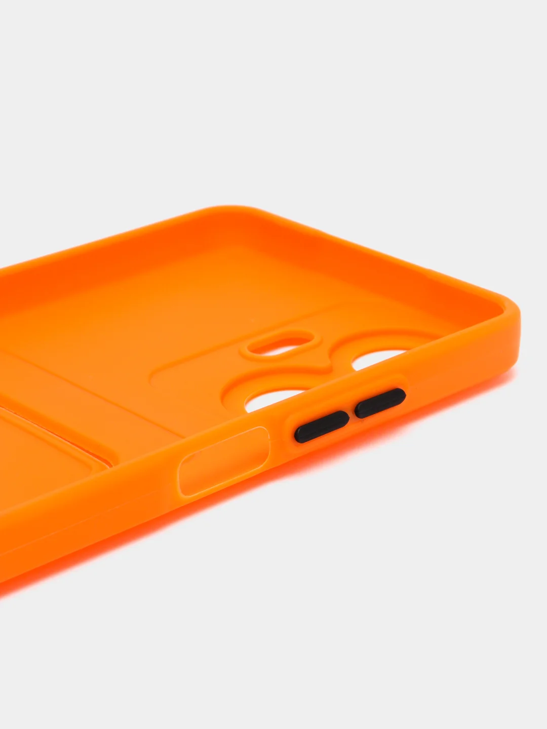 Оранжевый силиконовый чехол для Realme C55 4G, Реалми С55 4 Джи, c отсеком для карт