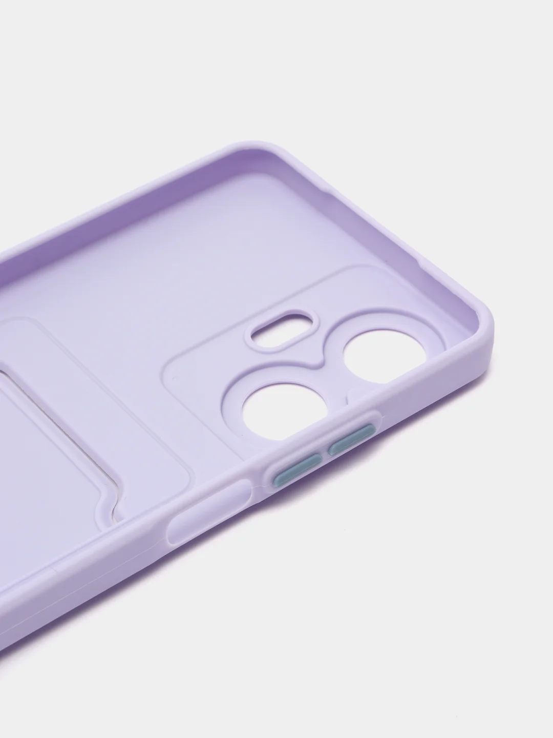 Лавандовый силиконовый чехол для Realme C55 4G, Реалми С55 4 Джи, c отсеком для карт