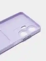 Лавандовый силиконовый чехол для Realme C55 4G, Реалми С55 4 Джи, c отсеком для карт