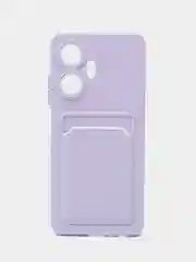 Лавандовый силиконовый чехол для Realme C55 4G, Реалми С55 4 Джи, c отсеком для карт