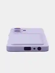 Лавандовый силиконовый чехол для Realme C55 4G, Реалми С55 4 Джи, c отсеком для карт